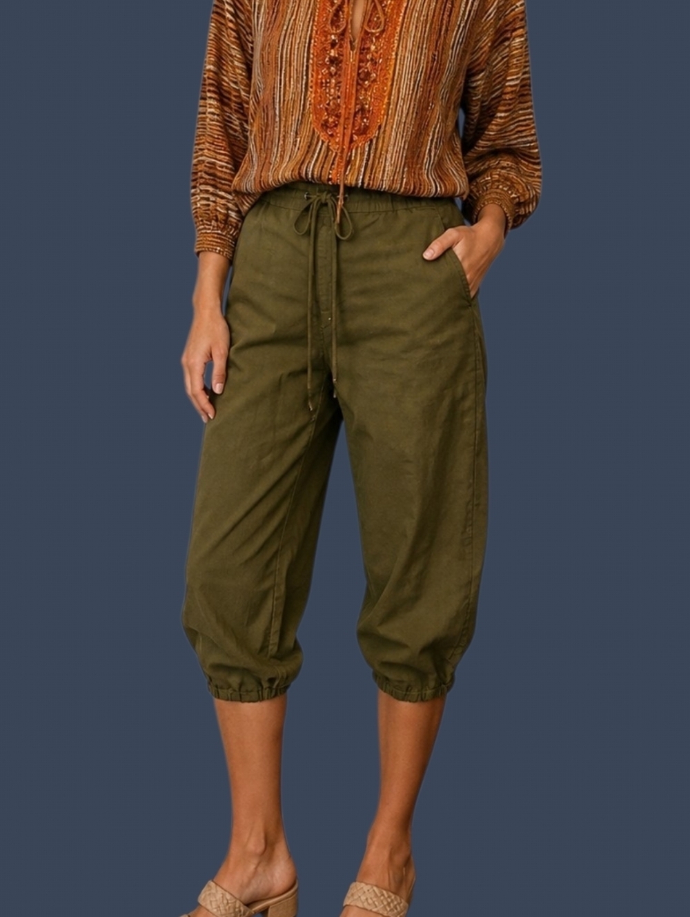 VTG CATALINA Nylon Activewear Capri Cargo Grunge Gorpcore Landgirl Jogger Pants